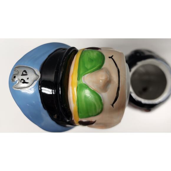 M.S.R. Imports Policeman Mug, Ceramic, Pewter Lid, Hand Painted, 8.25" Vintage - Picture 15 of 16